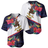 American Samoa Flag Day Since 1900 Baseball Jersey Samoa Muamua Le Atua Tropical Flowers