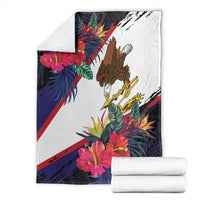 American Samoa Flag Day Since 1900 Blanket Samoa Muamua Le Atua Tropical Flowers