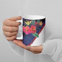 American Samoa Flag Day Since 1900 Ceramic Mug Samoa Muamua Le Atua Tropical Flowers - Polynesian Pride