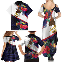 American Samoa Flag Day Since 1900 Family Matching Summer Maxi Dress and Hawaiian Shirt Samoa Muamua Le Atua Tropical Flowers