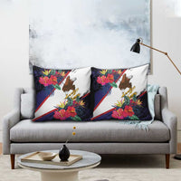 American Samoa Flag Day Since 1900 Pillow Cover Samoa Muamua Le Atua Tropical Flowers - Polynesian Pride