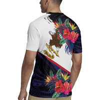 American Samoa Flag Day Since 1900 Rugby Jersey Samoa Muamua Le Atua Tropical Flowers