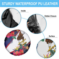 American Samoa Flag Day Since 1900 Spare Tire Cover Samoa Muamua Le Atua Tropical Flowers