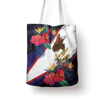 American Samoa Flag Day Since 1900 Tote Bag Samoa Muamua Le Atua Tropical Flowers - Polynesian Pride