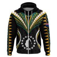 Custom Polynesian Pride Aitutaki Island Hoodie Cook Islands Tribal Wave Style LT9 Zip Hoodie Black - Polynesian Pride