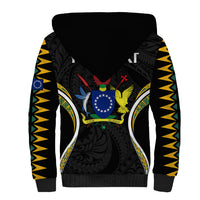 (Personalised) Polynesian Pride Mauke Island Sherpa Hoodie Cook Islands Tribal Wave Style LT9 - Polynesian Pride