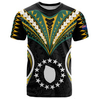 Custom Polynesian Pride Mauke Island T Shirt Cook Islands Tribal Wave Style LT9 Black - Polynesian Pride