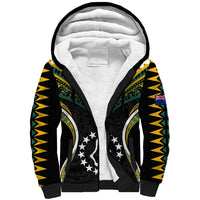 (Personalised) Polynesian Pride Palmerston Island Sherpa Hoodie Cook Islands Tribal Wave Style LT9 Unisex Black - Polynesian Pride