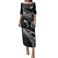 New Zealand Rugby Custom Family Matching Puletasi and Hawaiian Shirt Opango All Black Fern