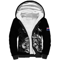 New Zealand Kiwi Rugby Sherpa Hoodie LT9 Unisex Black - Polynesian Pride