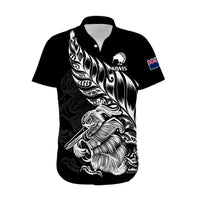 (Custom Text And Number) New Zealand Kiwi Rugby Hawaiian Shirt LT9 Black - Polynesian Pride