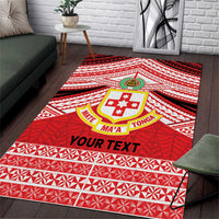 Personalised Kolisi Tonga College Atele Area Rug Polynesian Ngatu Tribal