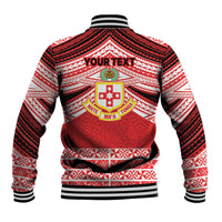 Personalised Kolisi Tonga College Atele Baseball Jacket Polynesian Ngatu Tribal LT9 - Polynesian Pride