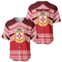 Personalised Kolisi Tonga College Atele Baseball Jersey Polynesian Ngatu Tribal