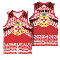 Personalised Kolisi Tonga College Atele Basketball Jersey Polynesian Ngatu Tribal LT9 - Polynesian Pride