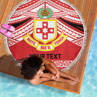 Personalised Kolisi Tonga College Atele Beach Blanket Polynesian Ngatu Tribal LT9 - Polynesian Pride