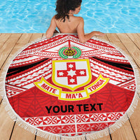 Personalised Kolisi Tonga College Atele Beach Blanket Polynesian Ngatu Tribal LT9 - Polynesian Pride