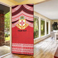 Personalised Kolisi Tonga College Atele Door Cover Polynesian Ngatu Tribal LT9 - Polynesian Pride