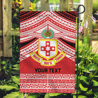 Personalised Kolisi Tonga College Atele Garden Flag Polynesian Ngatu Tribal