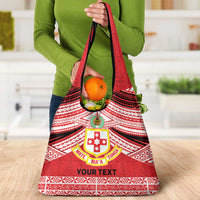 Personalised Kolisi Tonga College Atele Grocery Bag Polynesian Ngatu Tribal LT9 - Polynesian Pride