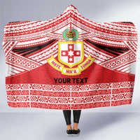 Personalised Kolisi Tonga College Atele Hooded Blanket Polynesian Ngatu Tribal LT9 One Size Red - Polynesian Pride