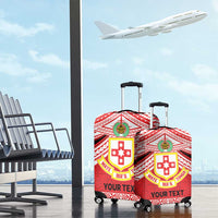 Personalised Kolisi Tonga College Atele Luggage Cover Polynesian Ngatu Tribal