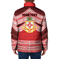 Personalised Kolisi Tonga College Atele Padded Jacket Polynesian Ngatu Tribal LT9 - Polynesian Pride
