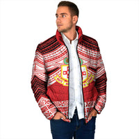 Personalised Kolisi Tonga College Atele Padded Jacket Polynesian Ngatu Tribal LT9 - Polynesian Pride