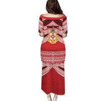 Personalised Kolisi Tonga College Atele Puletasi Polynesian Ngatu Tribal