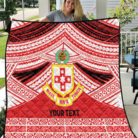 Personalised Kolisi Tonga College Atele Quilt Polynesian Ngatu Tribal