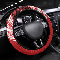 Kolisi Tonga College Atele Steering Wheel Cover Polynesian Ngatu Tribal LT9 Universal Fit Red - Polynesian Pride