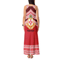Personalised Kolisi Tonga College Atele Tank Maxi Dress Polynesian Ngatu Tribal