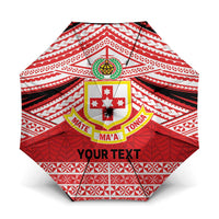 Personalised Kolisi Tonga College Atele Umbrella Polynesian Ngatu Tribal LT9 One Size Folded 11.42 inch Opened Diameter 37.4 inch Red - Polynesian Pride