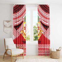 Personalised Kolisi Tonga College Atele Window Curtain Polynesian Ngatu Tribal LT9 - Polynesian Pride