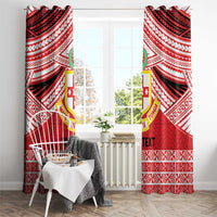Personalised Kolisi Tonga College Atele Window Curtain Polynesian Ngatu Tribal LT9 - Polynesian Pride