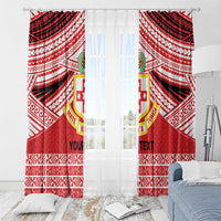 Personalised Kolisi Tonga College Atele Window Curtain Polynesian Ngatu Tribal LT9 - Polynesian Pride