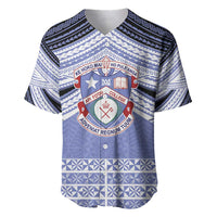 Personalised Tonga Apifoou College Baseball Jersey Polynesian Ngatu Tribal