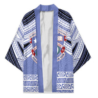 Personalised Tonga Apifoou College Kimono Polynesian Ngatu Tribal LT9 Unisex Blue - Polynesian Pride