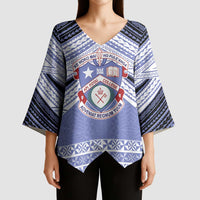 Personalised Tonga Apifoou College Kimono Sleeve Blouse Polynesian Ngatu Tribal LT9 - Polynesian Pride