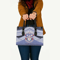 Personalised Tonga Apifoou College Leather Bag Polynesian Ngatu Tribal - Polynesian Pride