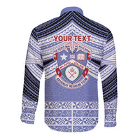 Personalised Tonga Apifoou College Long Sleeve Button Shirt Polynesian Ngatu Tribal LT9 - Polynesian Pride