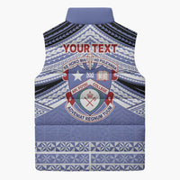 Personalised Tonga Apifoou College Sleeveless Puffer Jacket Polynesian Ngatu Tribal LT9 - Polynesian Pride