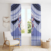 Personalised Tonga Apifoou College Window Curtain Polynesian Ngatu Tribal LT9 - Polynesian Pride