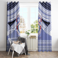 Personalised Tonga Apifoou College Window Curtain Polynesian Ngatu Tribal LT9 - Polynesian Pride