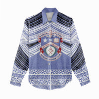Personalised Tonga Apifoou College Women Casual Shirt Polynesian Ngatu Tribal
