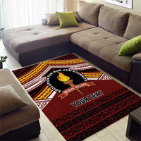 Personalised Tonga Beulah College Area Rug Polynesian Ngatu Tribal