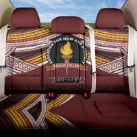 Personalised Tonga Beulah College Back Car Seat Cover Polynesian Ngatu Tribal