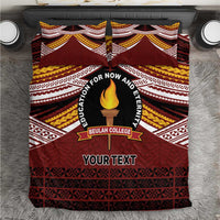 Personalised Tonga Beulah College Bedding Set Polynesian Ngatu Tribal