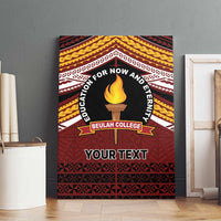 Personalised Tonga Beulah College Canvas Wall Art Polynesian Ngatu Tribal LT9 - Polynesian Pride