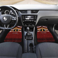 Personalised Tonga Beulah College Car Mats Polynesian Ngatu Tribal LT9 Set 2pcs - Front Red - Polynesian Pride